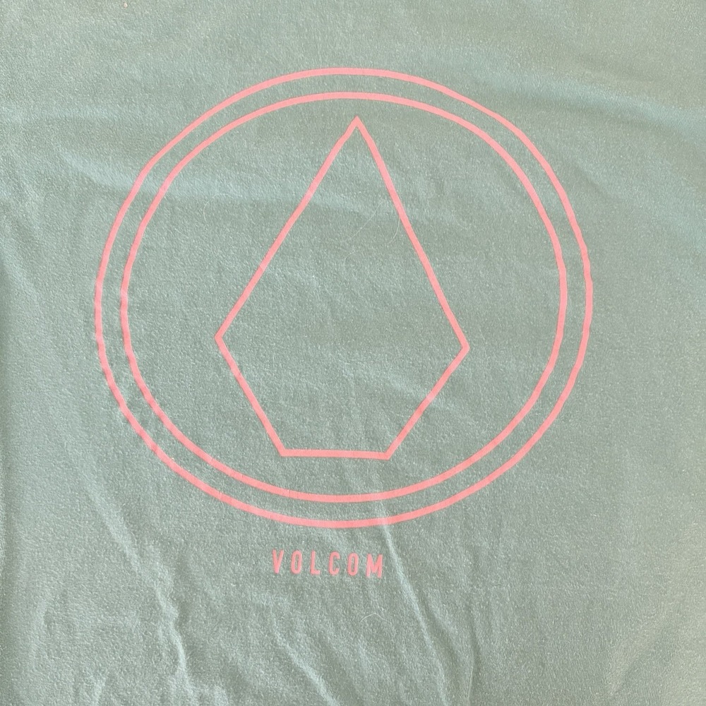 Volcom Men's XL Green Graphic Print T-Shirt Skate Surf Streetwear Tee